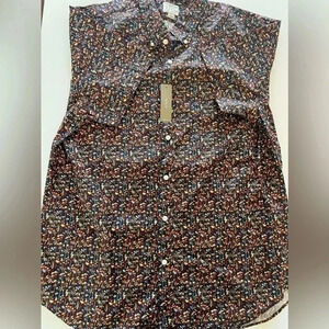 J. Crew Blue and Orange Casual Button Down Shirt